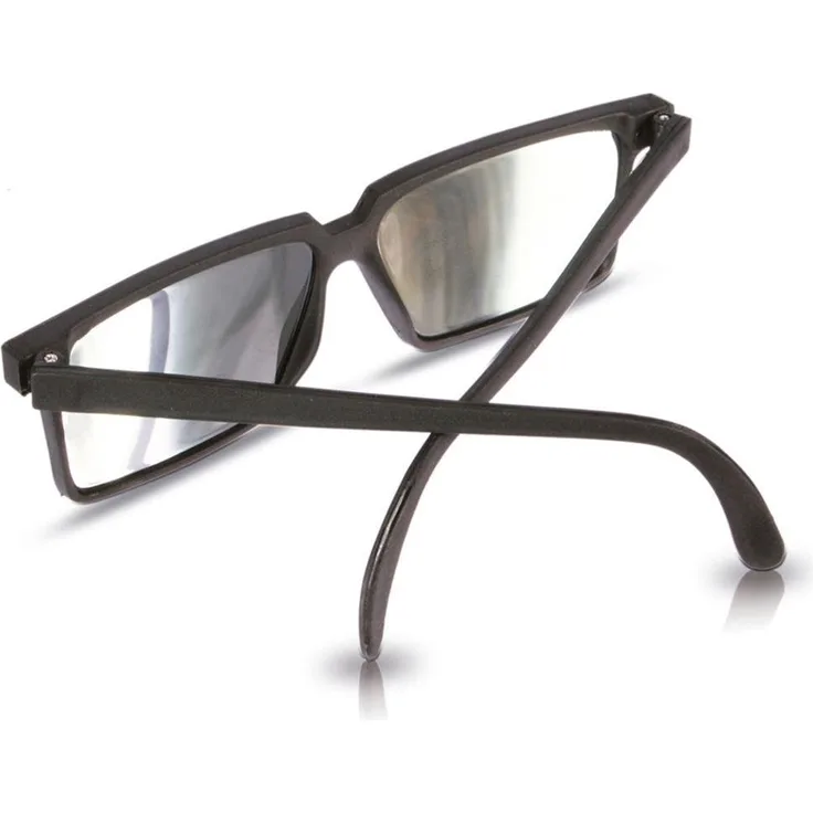 Spionage-Sonnenbrille - mit Spiegeln hinten sehen - mit Seitenspiegel im Bügel