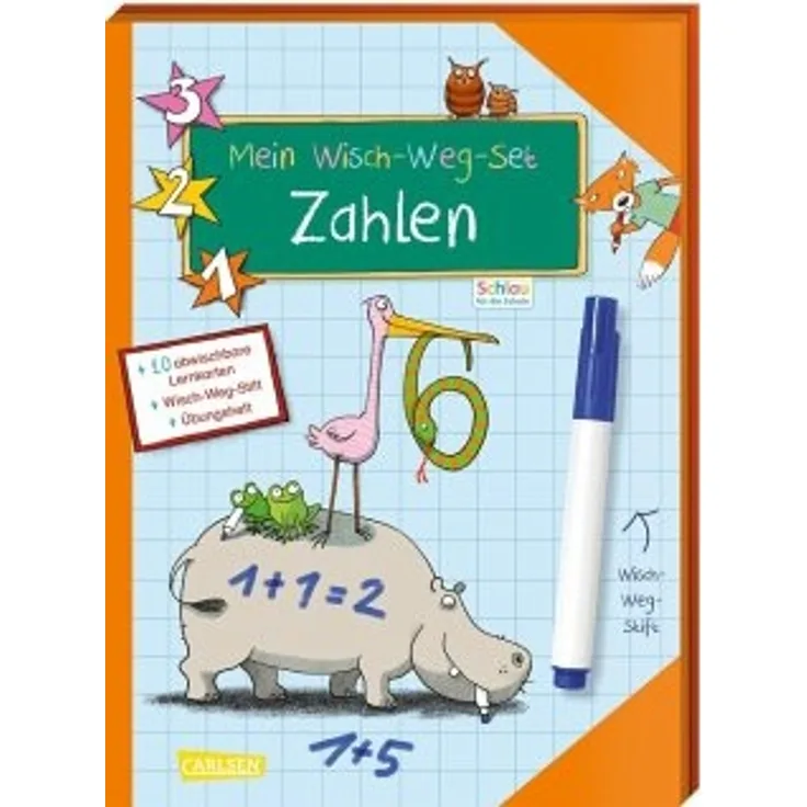 Carlsen 'Mein Wisch-Weg-Set: Zahlen / Schlau für die Schule Bd.4' Lernkarten