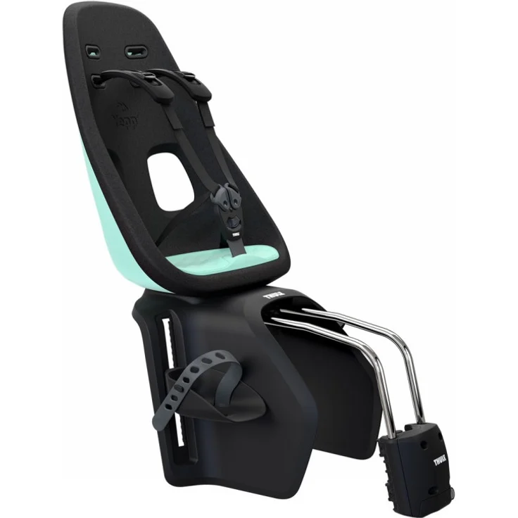 Thule 'Yepp Nexxt Maxi' Kinderfahrradsitz schwarz/mint, bis 22 kg, inkl. Rahmenhalterung – Bild 1