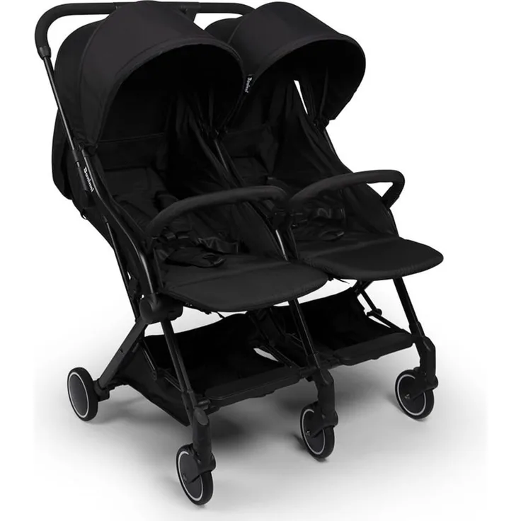 Baninni Zwillings-Kinderwagen Adige Schwarz