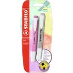 Textmarker - STABILO swing cool Pastel - 2er Pack - Seidengrau, Frische Fuchsie