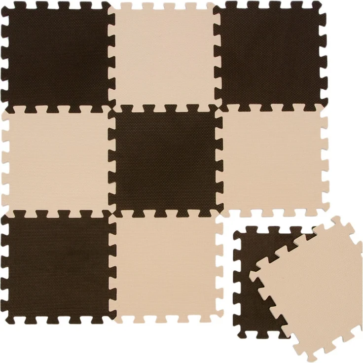 LittleTom Baby Puzzlematte Ab Null Kinder Spielmatte EVA Krabbelmatte Baun Beige - Preisvergleich – Bild 9