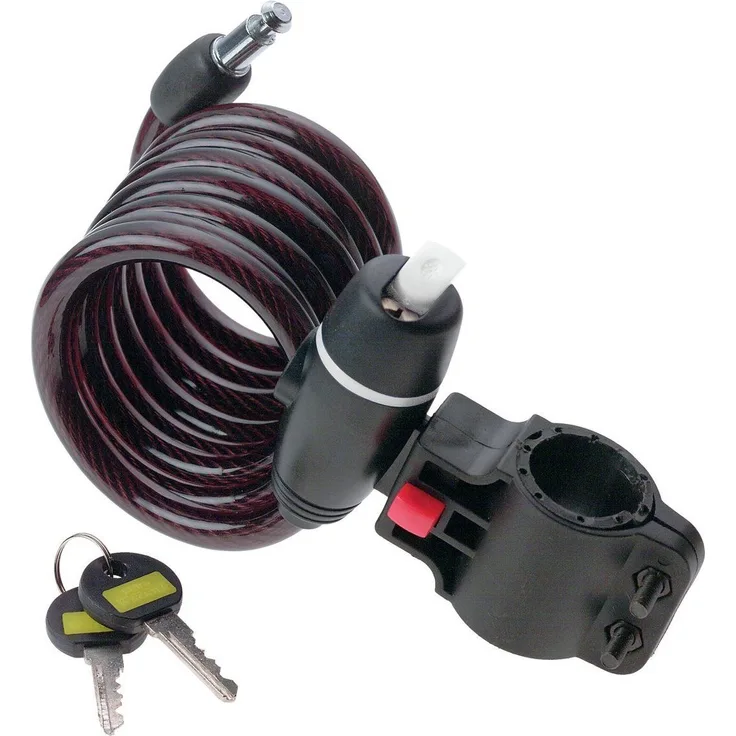 Burg Wächter Spiralschloss 1360 180 1800mm Ø 10mm schwarz/rot