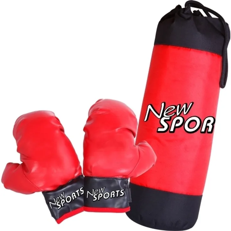 New Sports Boxsack mit Boxhandschuhe
