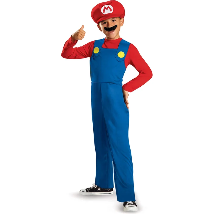 Disguise Nintendo Super Mario Brothers klassisches Jungenkostüm: Mario