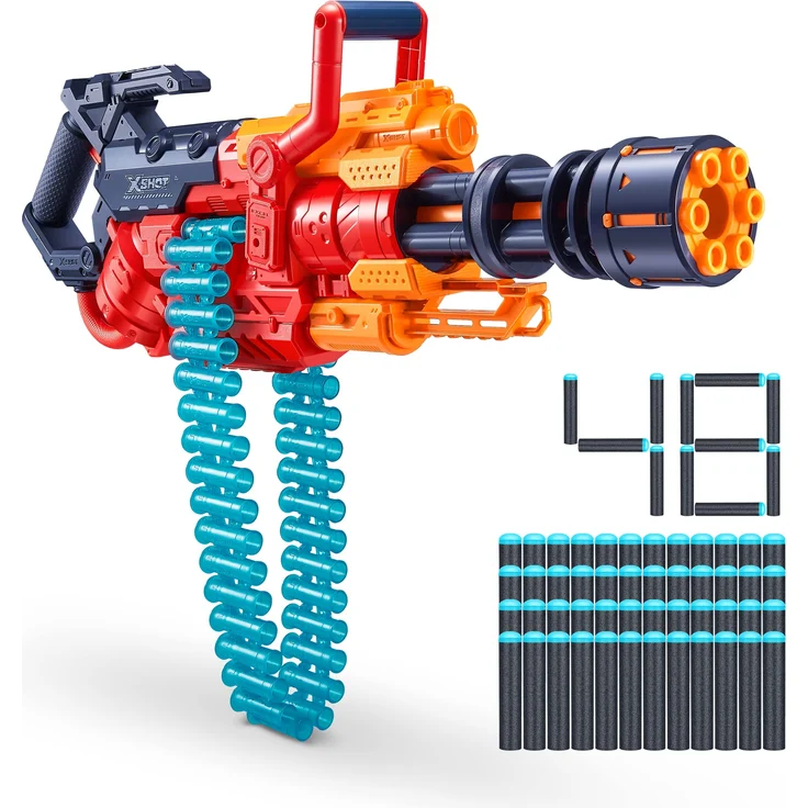 X-Shot Excel Crusher Schaumstoffdart-Blaster (35-Kapazität-Dartgürtel, 48 Darts) – Bild 1