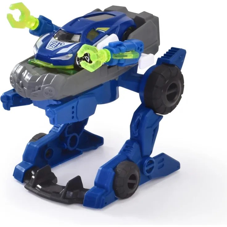 Dickie Toys - Polizei Trooper (12 cm) – 2 in 1 Roboter - Polizeiauto