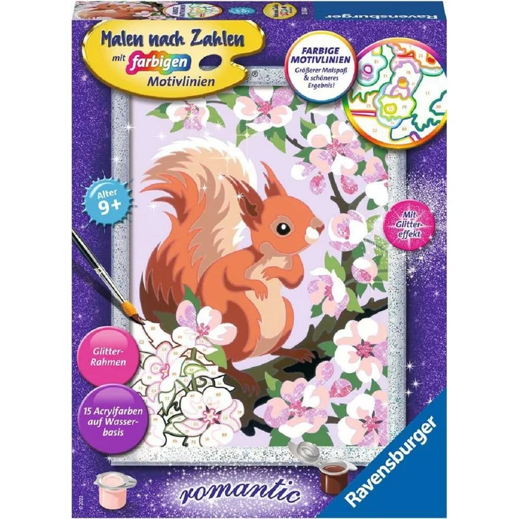 Ravensburger Malen nach Zahlen 20064 - Neugieriges Eichhörnchen - Kinder ab 9 Jahren - Preisvergleich – Bild 1