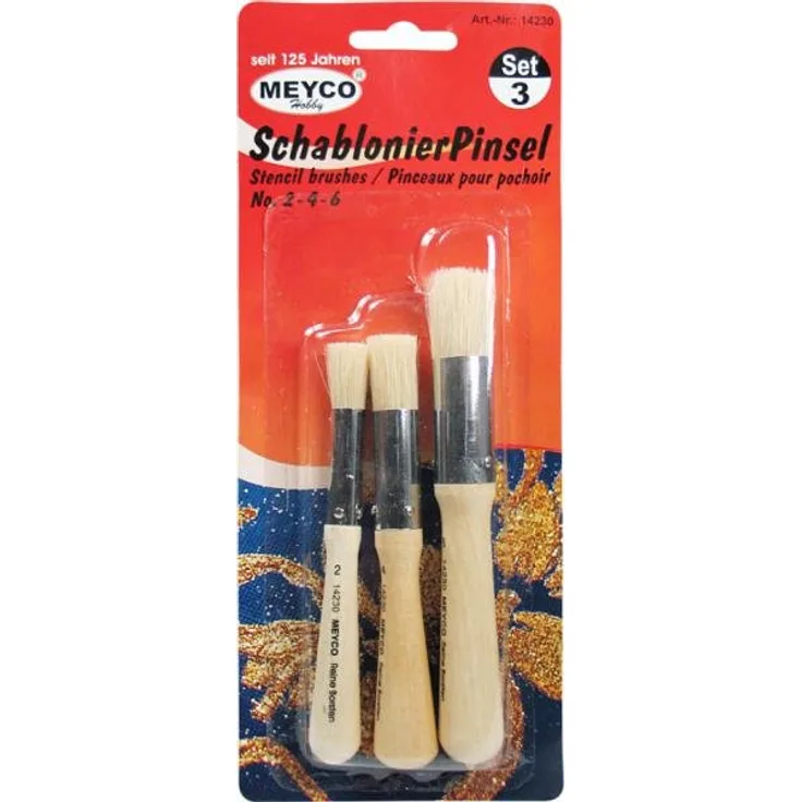 Schablonierpinsel 3er Set