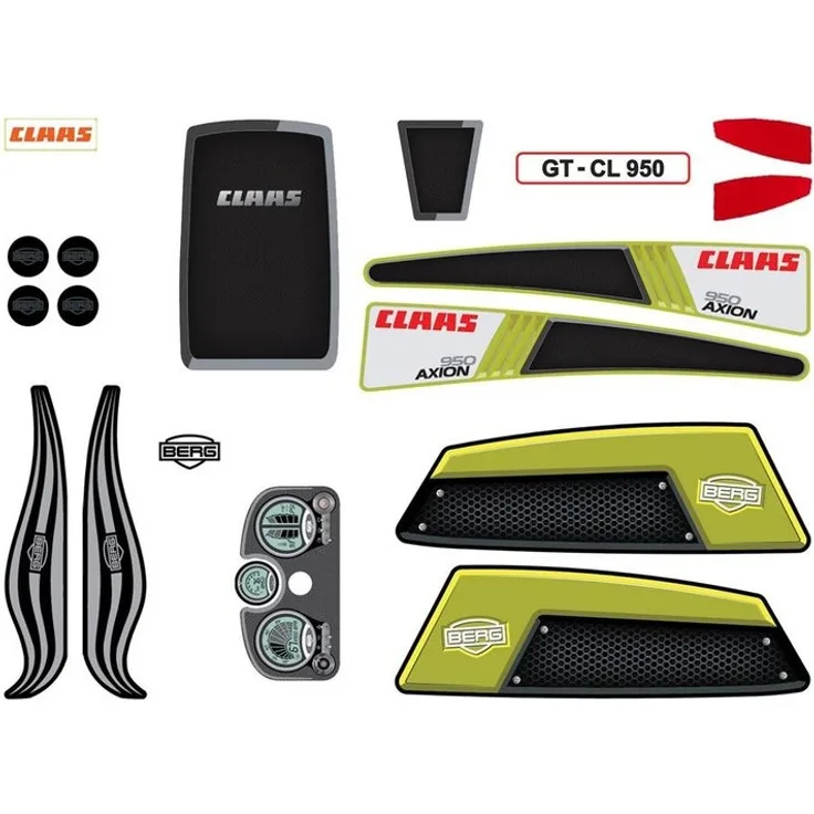 BERG Gokart Ersatzteil Aufkleber Sticker set CLAAS 51. 15. 00. 53