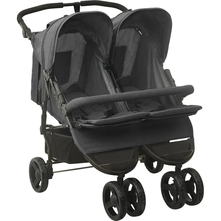 Geschwisterwagen Anthrazit Stahl