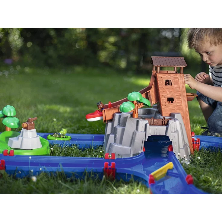 AquaPlay 'AdventureLand' Wasserstraße, 47 x 88 x 138 cm, inkl. 2 Booten und Tierfiguren – Bild 4