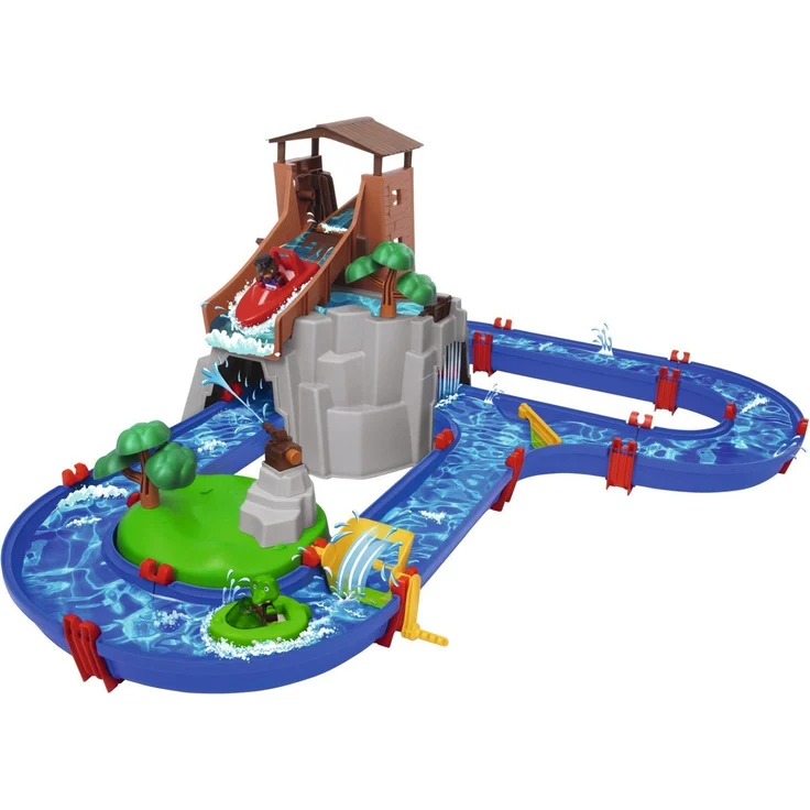 AquaPlay 'AdventureLand' Wasserstraße, 47 x 88 x 138 cm, inkl. 2 Booten und Tierfiguren – Bild 1