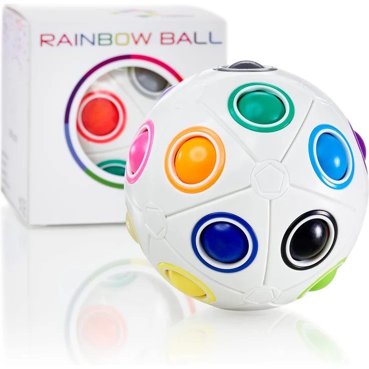 CUBIDI® Original Regenbogenball mit 19 Kugeln - Groß | Geschicklichkeitsspiel für Kinder und Erwachsene | Spannendes Knobelspiel für Mädchen und Jungen ab 6 Jahren – Bild 1