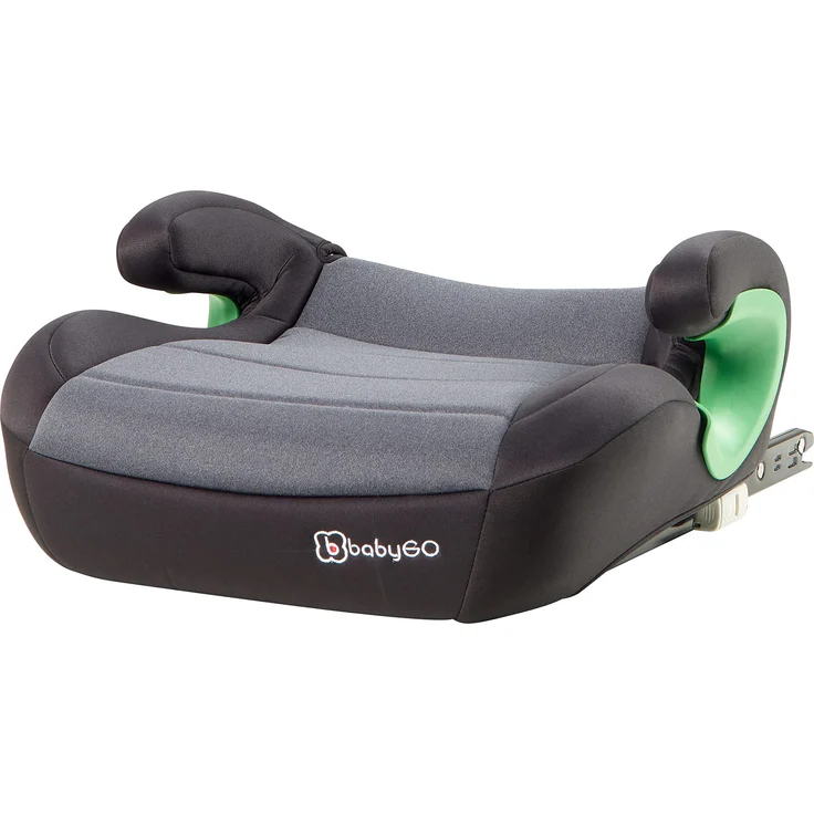 babyGO Sitzerhöhung Bursa III nach neuer I-Size Norm - Kindersitzerhöhung mit verstellbarem Isofix - Kindersitz/Autositz für Kinder (ca. 15-36 kg) Grau – Bild 1