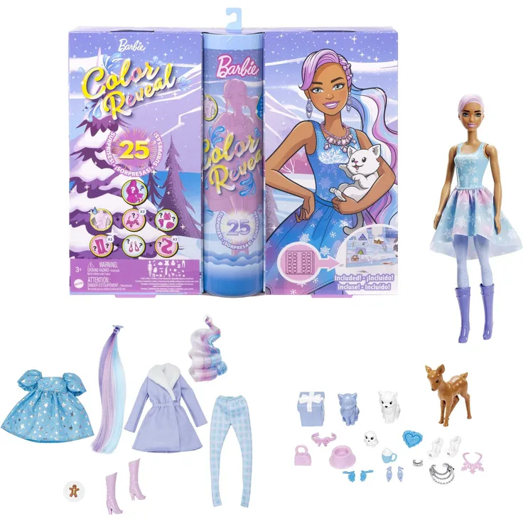 Mattel Barbie 'Color Reveal Adventskalender Refresh', 25 Teile, ab 3 Jahren