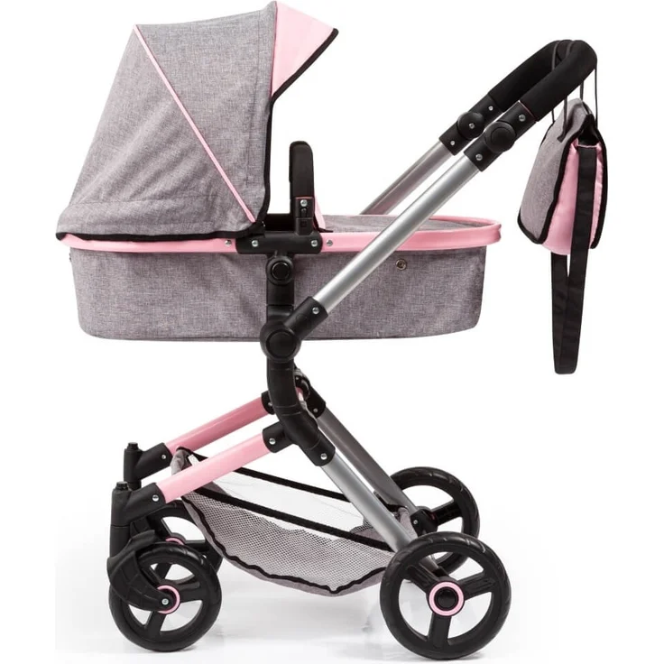 Bayer Kombi-Puppenwagen Neo Vario grau/rosa – Bild 6