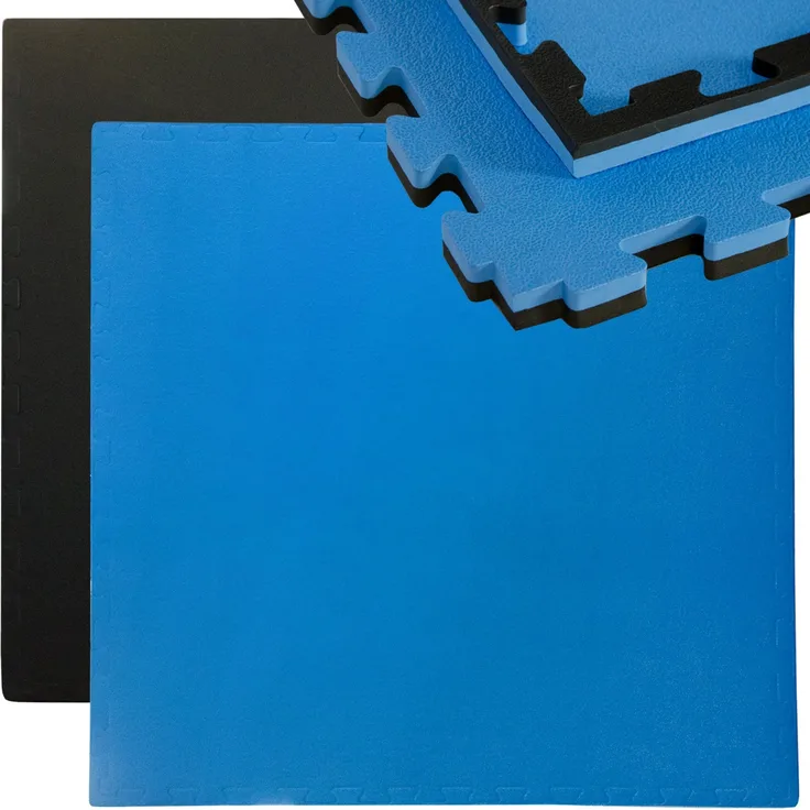 Puzzlematte 90x90cm Schwarz-Blau