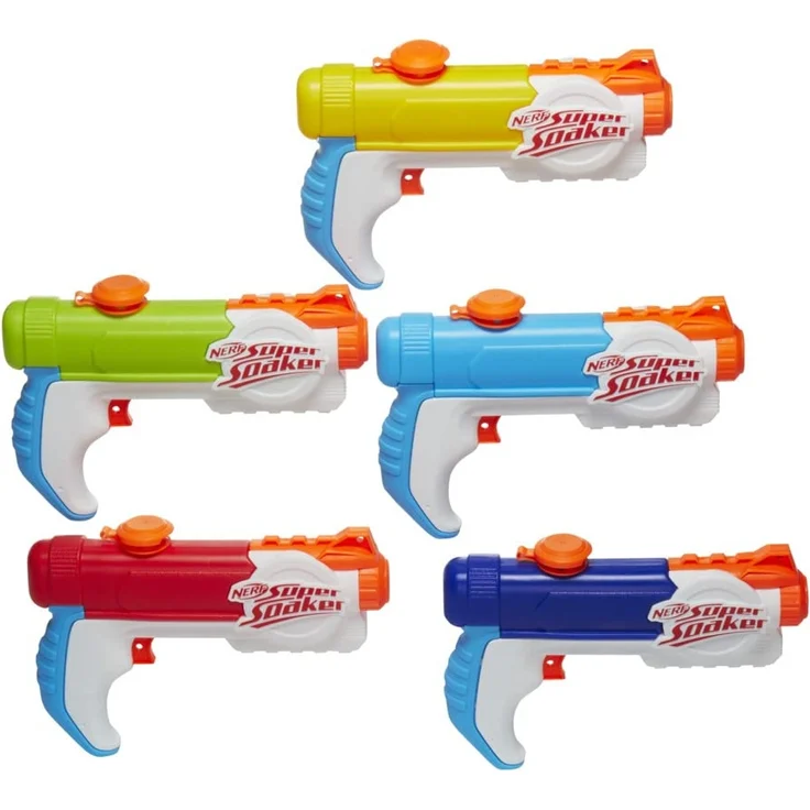 Der Nerf Super Soaker Piranha Multipack enthält 5 Piranha Wasserblaster, EIN toller Spaß für Kinder und Erwachsene