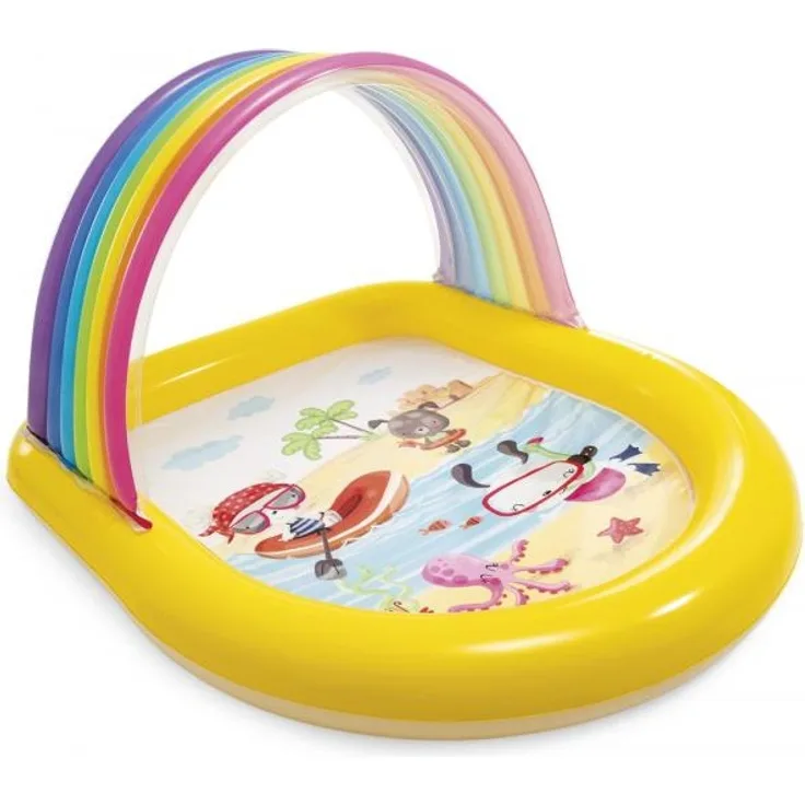 Intex Planschbecken Regenbogen mit Wasserspiel
