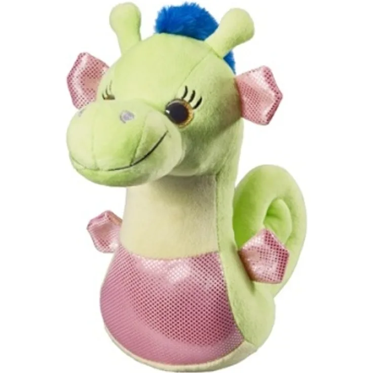 Bauer Spielwaren 'Blickfänger Glitter' Lashy Seepferdchen Plüschtier: Kuscheltier mit Glitzer-Augen, ideal zum Verschenken, 25 cm, grün (14261)