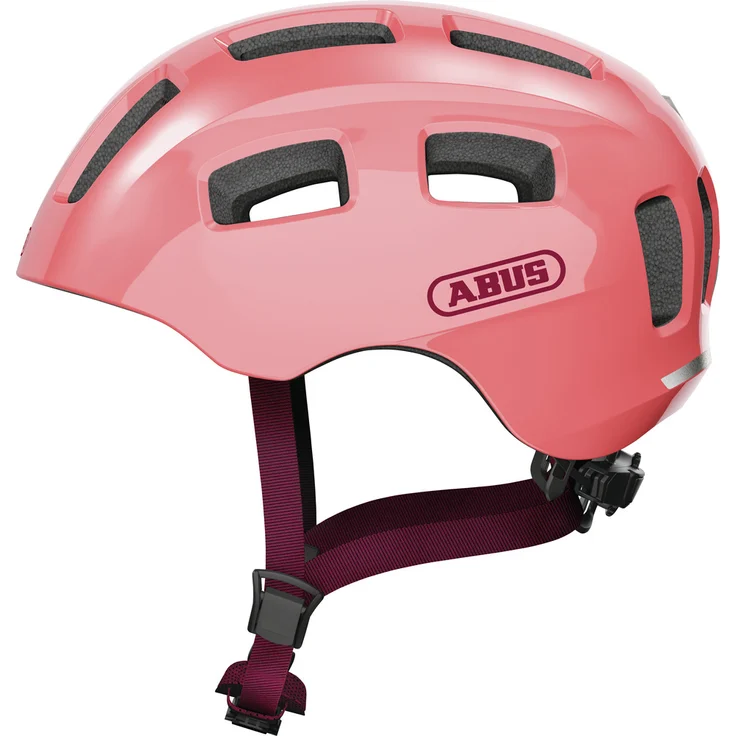 Abus 'Youn-I 2.0' Kinderfahrradhelm living coral, Kopfumfang 52-57 cm, mit integriertem LED-Rücklicht – Bild 1