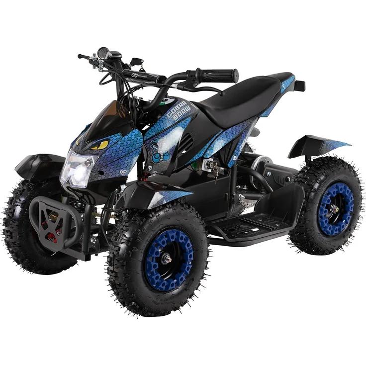 Elektro-Kinderquad Cobra Pocket Mini Quad Kinder ATV Miniquad 800 Watt ab 5 J. (Blau/Schwarz) – Bild 1