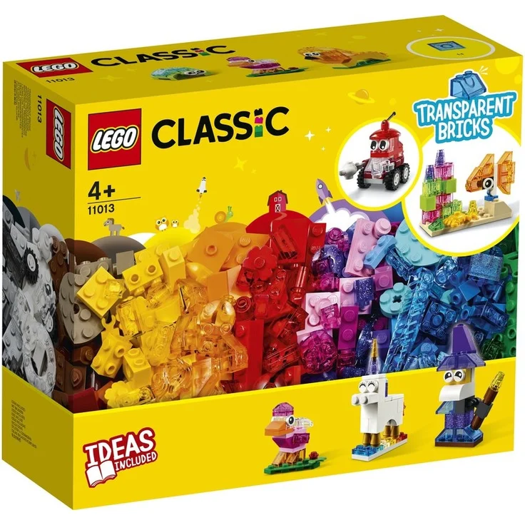 LEGO Classic 11013 'Kreativ-Bauset mit durchsichtigen Steinen', 500 Teile, ab 4 Jahren, Spielset mit acht inspirierenden Bauideen – Bild 2