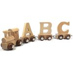 Buchstabenzug Namens-Set Lok + Madleen + Endwaggon | EbyReo® Namenszug aus Holz | personalisierbar | Geschenk zur Geburt | Taufgeschenk | Geschenk zur Einschulung (Madleen)