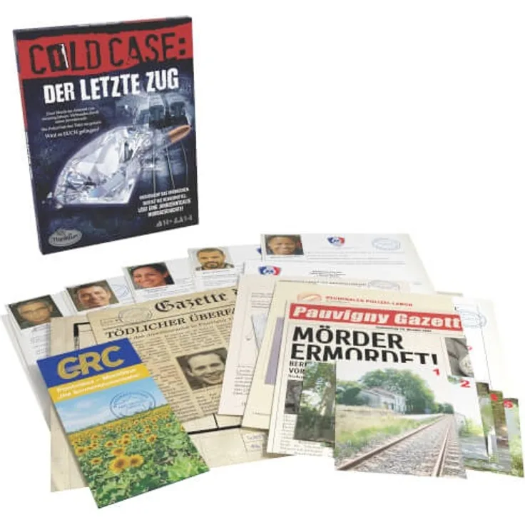 ThinkFun - Cold Case: Der letzte Zug. Der Krimi im eigenen Heim. Was ist passiert? Ein Rätsel-Spiel für Einen oder in de