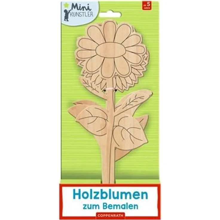 Coppenrath Verlag - Mini-Künstler - Holzblumen zum Bemalen