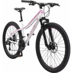 BIKESTAR Hardtail Aluminium Mountainbike 26 Zoll, 21 Gang Shimano Schaltung mit Scheibenbremse | 16 Zoll Rahmen MTB Erwachsenen- und Jugendfahrrad | Weiß