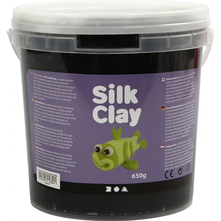 Silk Clay Schwarzes Modelliermaterial 650 Gr 1 Stück