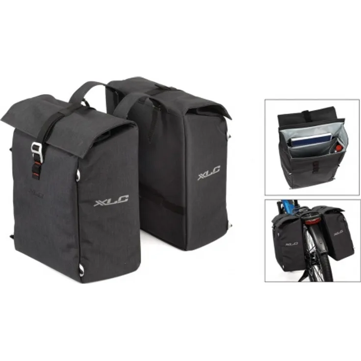 XLC Doppelpacktasche anthrazit
