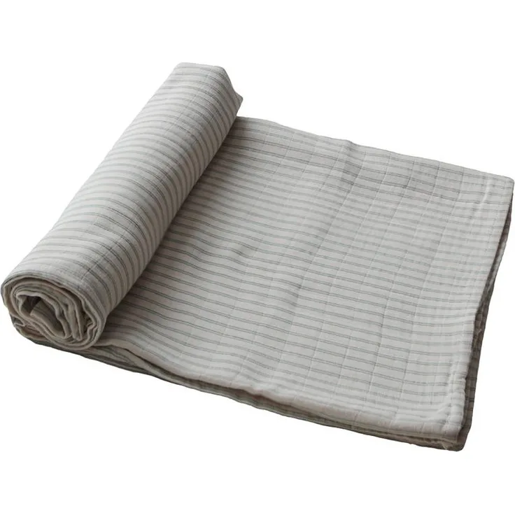 Mushie Musselinwickel Sage Stripe