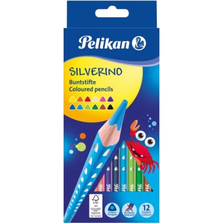 PELIKAN Buntstifte Silverino dreieckig 12 Farben