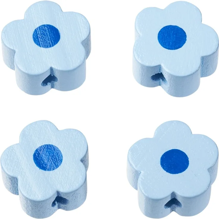 Schnulli-Blmchen 16 x 15,5 x 8 mm, DL 3 mm, hellblau, Btl. 4 St.
