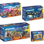 SPAR-SET PLAYMOBIL The Movie 177761, Film-Set mit 3 verschiedenen Szenen mit Charlie, Marla, Del, Robotitron & Drohne, Western, Agenten, Wikinger