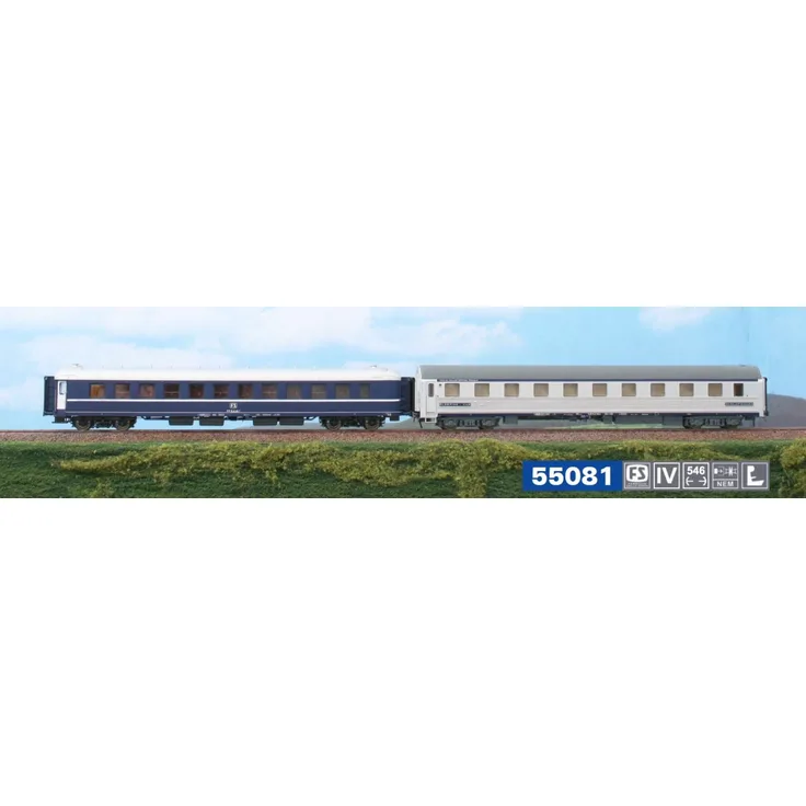 ACME 55081 Set 2-tlg. Schlafwagen, Typ P und Typ Ub - Spur H0 - DC