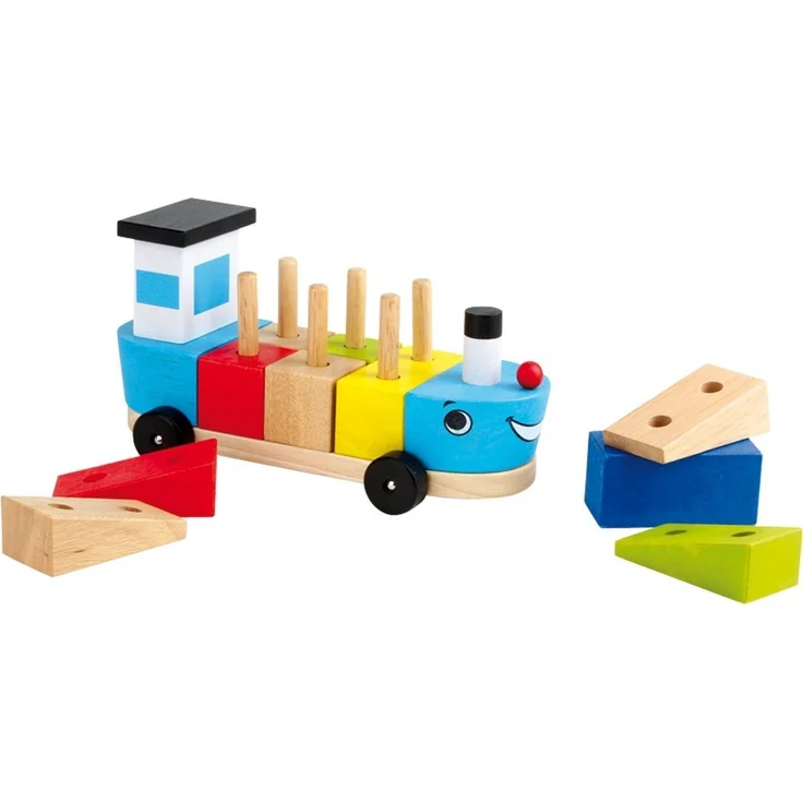 Legler 5847 - Small Foot Design, Schiff mit Baukltzen, Holz, 11 Teile