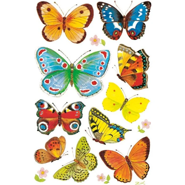 Schmetterlinge Papier Sticker – Bild 1