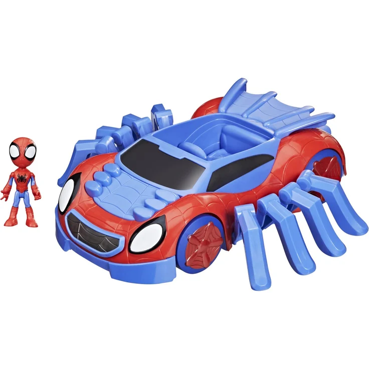 Hasbro Marvel Spidey and His Amazing Friends Super Spinnen-Krabbler mit Rammbock und 10 cm großer Spidey Figur, ab 3 Jahren