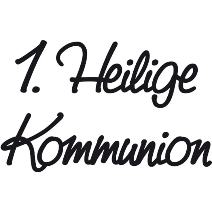 Wachsschrift '1. Heilige Kommunion', 10 cm, silber, 1 St/Bt, SB.