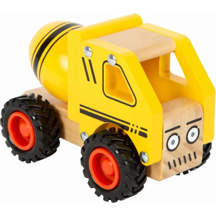 Small foot 12286 - Betonmischer, gelb, Holz, 13x7x10cm
