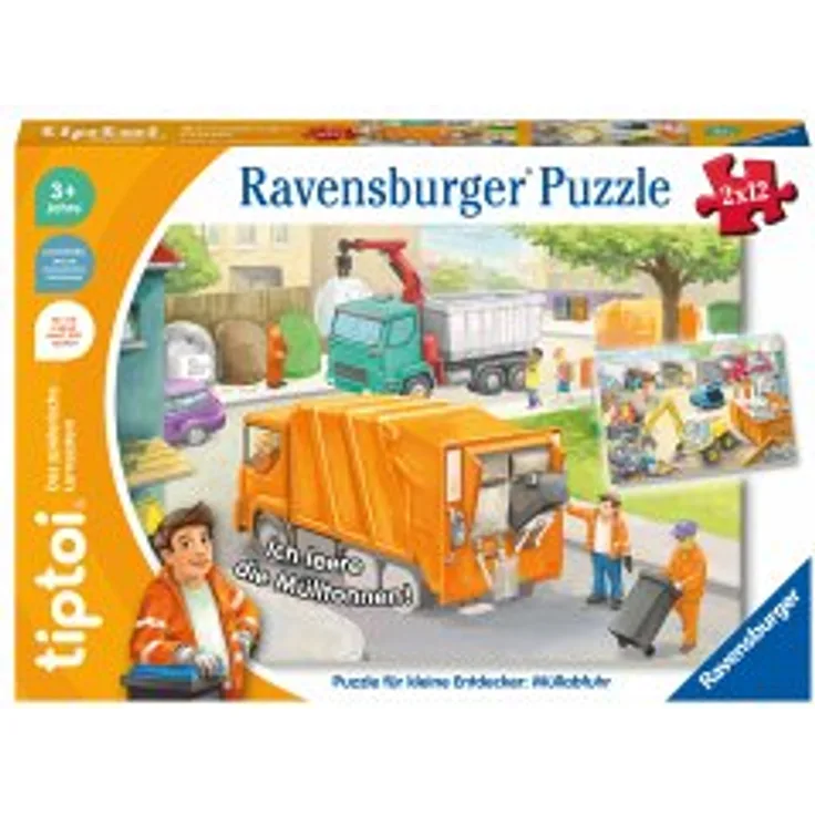 Ravensburger - tiptoi® Puzzle für kleine Entdecker: Müllabfuhr