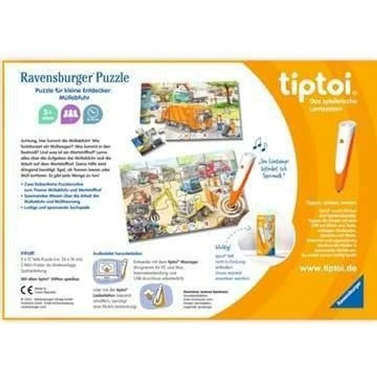 Ravensburger - tiptoi® Puzzle für kleine Entdecker: Müllabfuhr – Bild 3