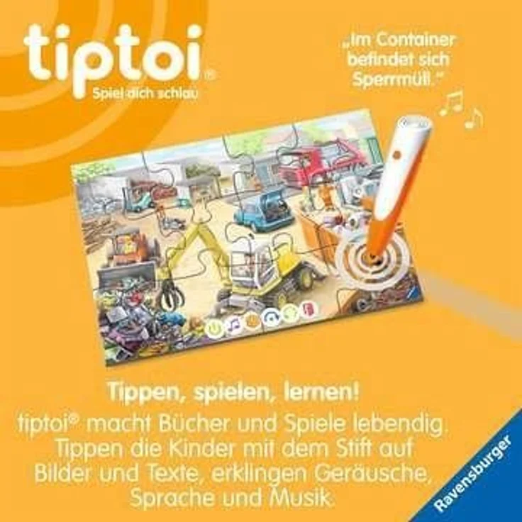 Ravensburger - tiptoi® Puzzle für kleine Entdecker: Müllabfuhr – Bild 4