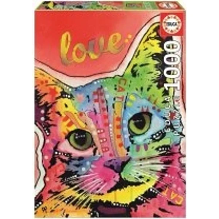 Carletto 9219257 - Dean Rasso, Tilt Cat Love, Educa Puzzle 1000 Teile