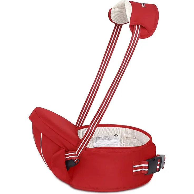 SONARIN Multifunktionaler Hipseat Baby Carrier Babytrage,Freie Größe,Kleinkind-Hüft-Sitzträger,Vorderer Träger-Gurt,4 tragende Positionen(Rot)