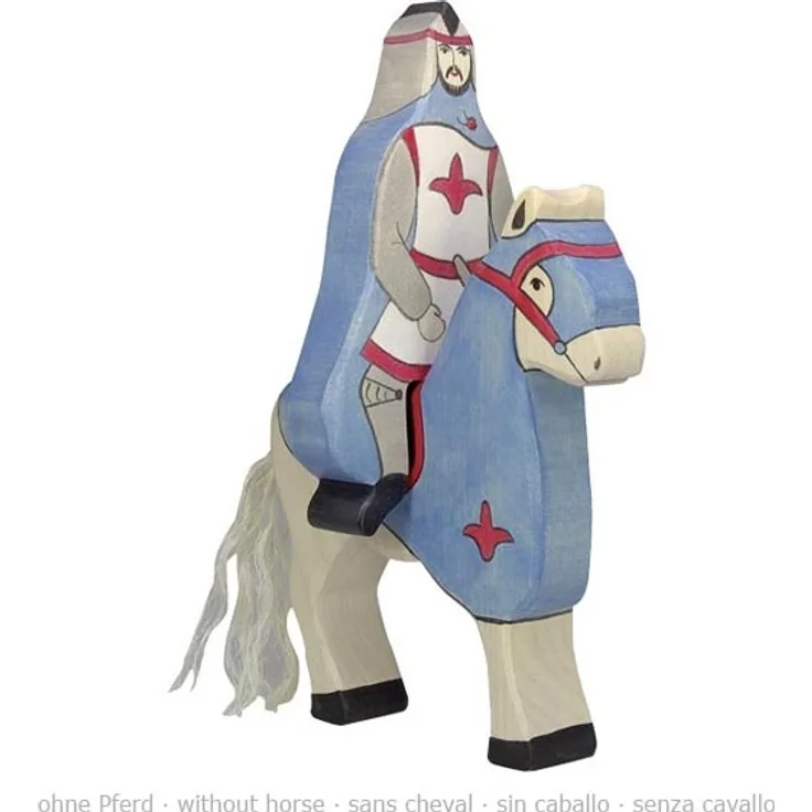 Holztiger 80247 - Blauer Reiter (ohne Pferd) - Holzfigur, Spielfigur